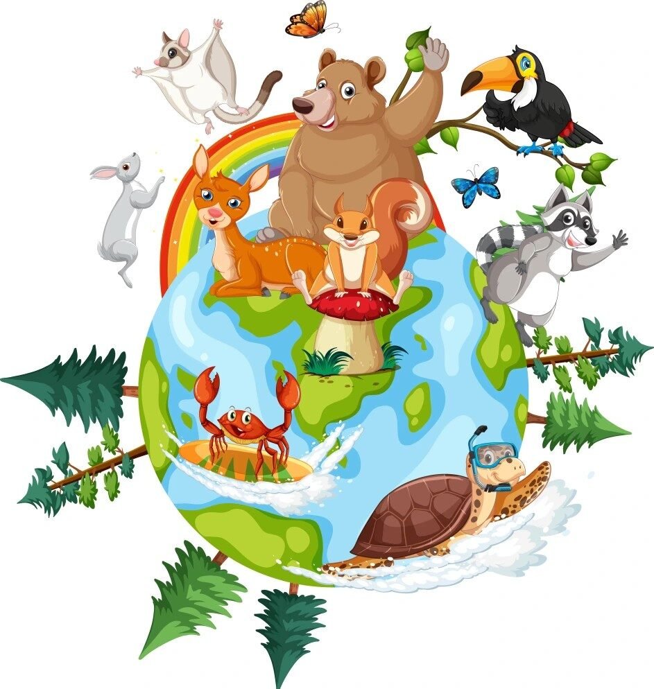 animals on the planet earth vector 45867308